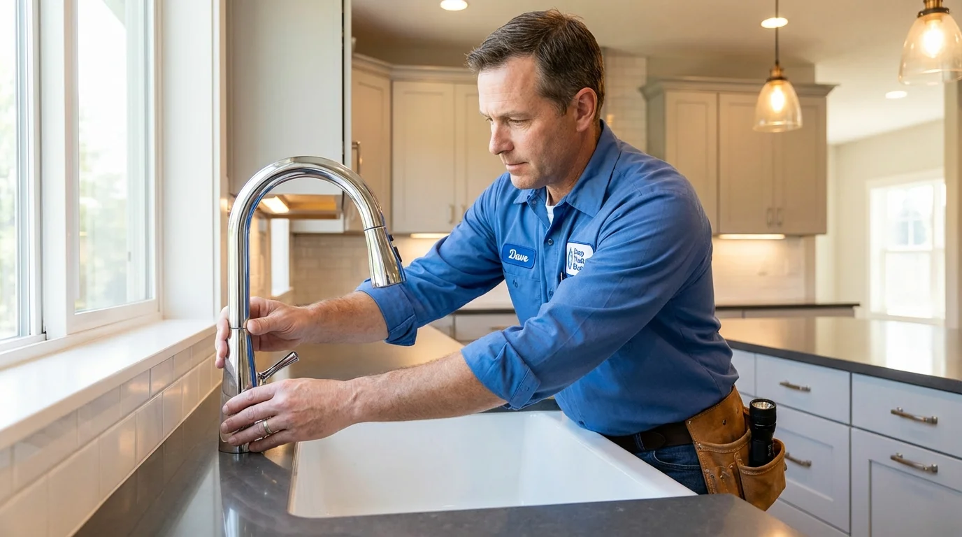 Kitchen faucet installation by Johns Plumbing LLC in Wooster