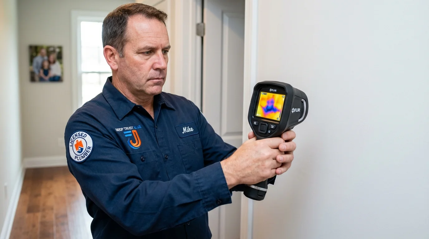 Thermal imaging leak detection by Johns Plumbing LLC in Wooster